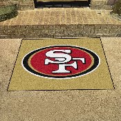 San Francisco 49ers All-Star Rug - 34 in. x 42.5 in. - Oval SF Primary Logo, 28812
