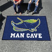 Tampa Bay Rays Man Cave Ulti-Mat Rug - 5ft. x 8ft. - Devil Ray Alternate Logo, 28842
