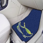 Tampa Bay Rays Front Carpet Car Mat Set - 2 Pieces - Devil Ray Alternate Logo, 28846