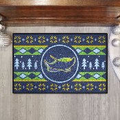 Tampa Bay Rays Holiday Sweater Starter Mat Accent Rug - 19in. x 30in. - Devil Ray Alternate Logo, 28849