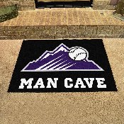 Colorado Rockies Man Cave All-Star Rug - 34 in. x 42.5 in. - Mountain Alternate Logo, 29025
