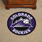 Colorado Rockies Roundel Rug - 27in. Diameter - Mountain Alternate Logo, 29038