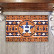 Houston Astros Holiday Sweater Starter Mat Accent Rug - 19in. x 30in. - Star H Cap Logo, 29077