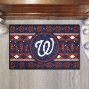 Washington Nationals Holiday Sweater Starter Mat Accent Rug - 19in. x 30in. - 