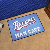 Texas Rangers Man Cave Starter Mat Accent Rug - 19in. x 30in., 29119