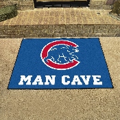 Chicago Cubs Man Cave All-Star Rug - 34 in. x 42.5 in. - C Bear Alternate Logo, 29143