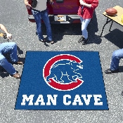 Chicago Cubs Man Cave Tailgater Rug - 5ft. x 6ft. - C Bear Alternate Logo, 29144