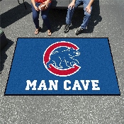 Chicago Cubs Man Cave Ulti-Mat Rug - 5ft. x 8ft. - C Bear Alternate Logo, 29145