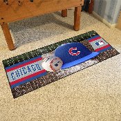 Chicago Cubs Baseball Runner Rug - 30in. x 72in. - C Cap Logo, 29146