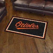 Baltimore Orioles 3ft. x 5ft. Plush Area Rug - "Orioles" Jersey Lettering, 29219
