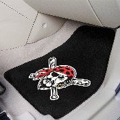 Pittsburgh Pirates Front Carpet Car Mat Set - 2 Pieces - Pirate Head Jersey Sleeve Logo, 30739