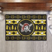 Pittsburgh Pirates Holiday Sweater Starter Mat Accent Rug - 19in. x 30in. - Pirate Head Jersey Sleeve Logo, 30741
