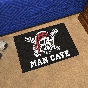 Pittsburgh Pirates Man Cave Starter Mat Accent Rug - 19in. x 30in. - Pirate Head Jersey Sleeve Logo, 30744