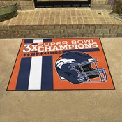 Denver Broncos Dynasty Starter Mat Accent Rug - 19in. x 30in., 30912