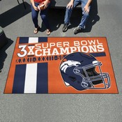 Denver Broncos Ulti-Mat Rug - 5ft. x 8ft. - Broncos Helmet Logo 3x, 30915