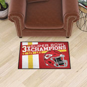 Kansas City Chiefs Dynasty Starter Mat Accent Rug - 19in. x 30in., 30936