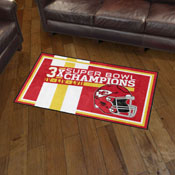 Kansas City Chiefs Dynasty Plush Area Rug, AGS-30940