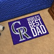 Colorado Rockies Starter Mat Accent Rug - 19in. x 30in. World's Best Dad Starter Mat, 31122