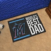 Miami Marlins Starter Mat Accent Rug - 19in. x 30in. World's Best Dad Starter Mat, 31128