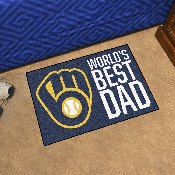 Milwaukee Brewers Starter Mat Accent Rug - 19in. x 30in. World's Best Dad Starter Mat, 31129