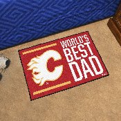 Calgary Flames Starter Mat Accent Rug - 19in. x 30in. World's Best Dad Starter Mat, 31148