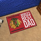 Chicago Blackhawks Starter Mat - World's Best Dad - 19"x30", 31150