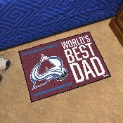 Colorado Avalanche Starter Mat Accent Rug - 19in. x 30in. World's Best Dad Starter Mat, 31151