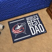 Columbus Blue Jackets Starter Mat Accent Rug - 19in. x 30in. World's Best Dad Starter Mat, 31152