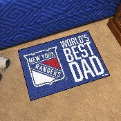 New York Rangers Starter Mat Accent Rug - 19in. x 30in. World's Best Dad Starter Mat, 31163
