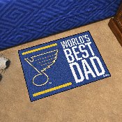 St. Louis Blues Starter Mat Accent Rug - 19in. x 30in. World's Best Dad Starter Mat, 31169