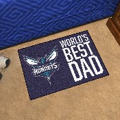 Charlotte Hornets Starter Mat Accent Rug - 19in. x 30in. World's Best Dad Starter Mat, 31180