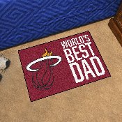 Miami Heat Starter Mat Accent Rug - 19in. x 30in. World's Best Dad Starter Mat, 31192