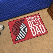 Portland Trail Blazers Starter Mat - World's Best Dad - 19"x30", 31201