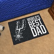 San Antonio Spurs Starter Mat Accent Rug - 19in. x 30in. World's Best Dad Starter Mat, 31203