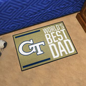Georgia Tech Yellow Jackets Starter Mat Accent Rug - 19in. x 30in. World's Best Dad Starter Mat, 31224