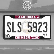 Alabama Crimson Tide Metal License Plate Frame Black Finish