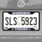 Auburn Tigers Metal License Plate Frame Black Finish