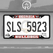 Georgia Bulldogs Metal License Plate Frame Black Finish, 31250