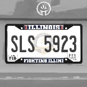 Illinois Illini Metal License Plate Frame Black Finish, 31252