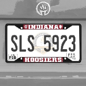 Indiana Hooisers Metal License Plate Frame Black Finish, 31253
