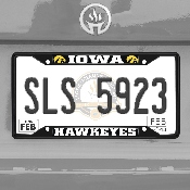Iowa Hawkeyes Metal License Plate Frame Black Finish, 31254
