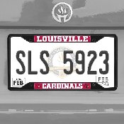 Louisville Cardinals Metal License Plate Frame Black Finish, 31260
