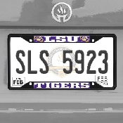 LSU Tigers Metal License Plate Frame Black Finish, 31261