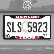 Maryland Terrapins Metal License Plate Frame Black Finish, 31262
