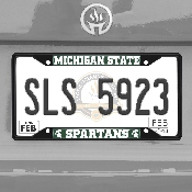 Michigan State Spartans Metal License Plate Frame Black Finish, 31265