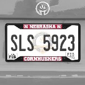 Nebraska Cornhuskers Metal License Plate Frame Black Finish, 31269