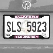 Oklahoma Sooners Metal License Plate Frame Black Finish, 31273