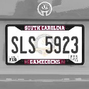 South Carolina Gamecocks Metal License Plate Frame Black Finish, 31280