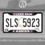 Texas A&M Aggies Metal License Plate Frame Black Finish, 31285
