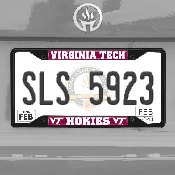 Virginia Tech Hokies Metal License Plate Frame Black Finish, 31288